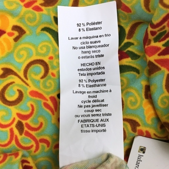 LULAROE Irma Tunic Top Leggings Material Hi Lo Hem Retro Mod Print Size XXS NWT - Picture 9 of 11
